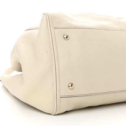 Gucci Pebbled Calfskin Large Soho Shoulder Bag Off White 9 of 12