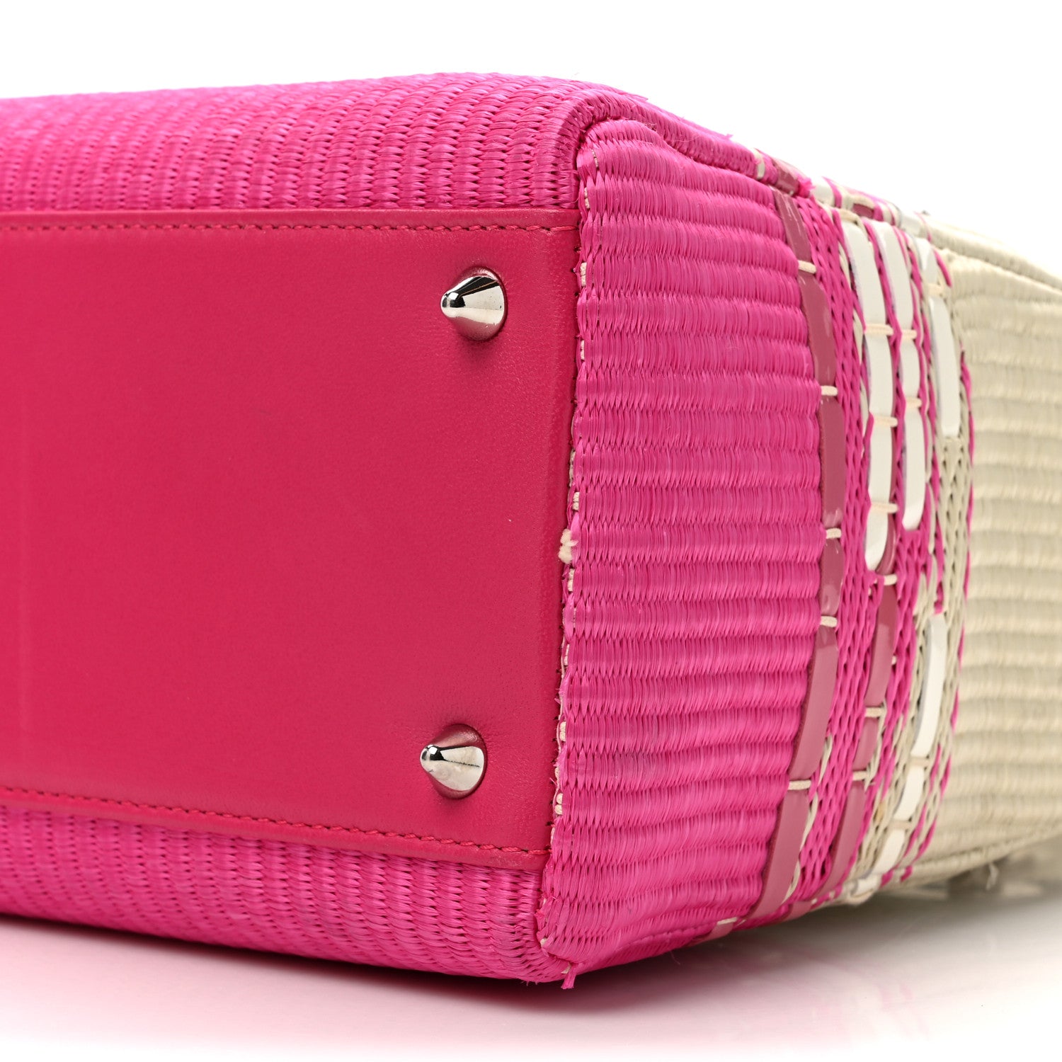 Christian Dior Raffia Medium Lady Dior Pink 9 of 14