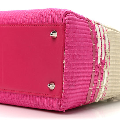 Christian Dior Raffia Medium Lady Dior Pink 9 of 14