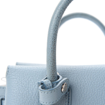 MCM Grained Calfskin Mini Milla Tote Sky Blue 9 of 13