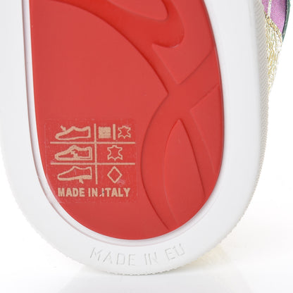 Christian Louboutin Patent Tissu Kyoto Flamingirl Flats 38 Multicolor 7 of 10
