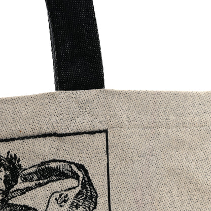 Christian Dior Canvas Print Cruise Tote Ivory Black 10 of 11