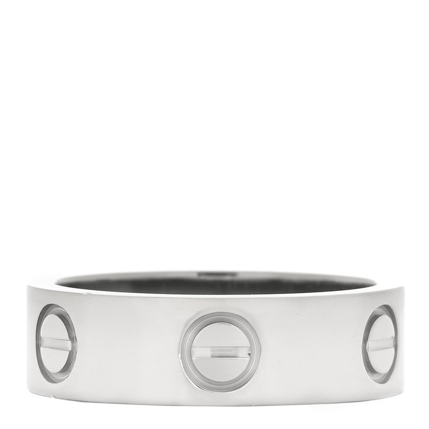 Cartier 18K White Gold 5.5mm LOVE Ring 51 5.75 1 of 4