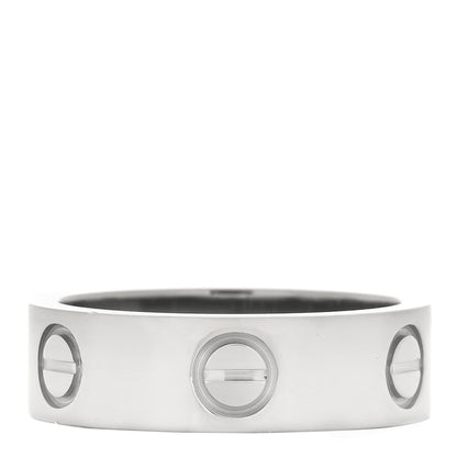 Cartier 18K White Gold 5.5mm LOVE Ring 51 5.75 1 of 4