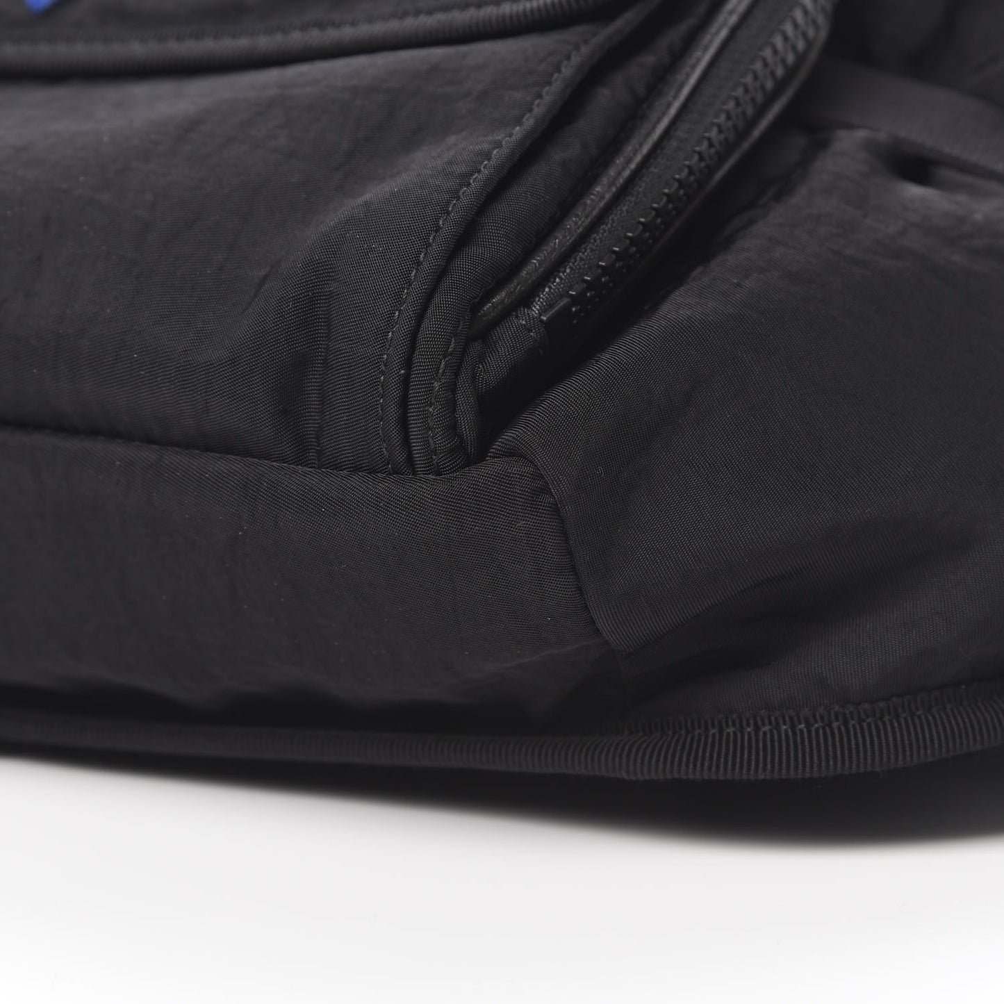 Nylon 80s Logo Patch Belt Bag Black