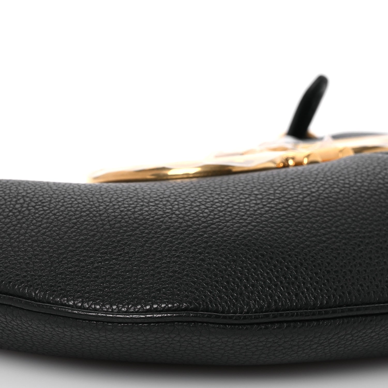 Salvatore Ferragamo Calfskin Maxi Gancio Shoulder Bag Black 8 of 10
