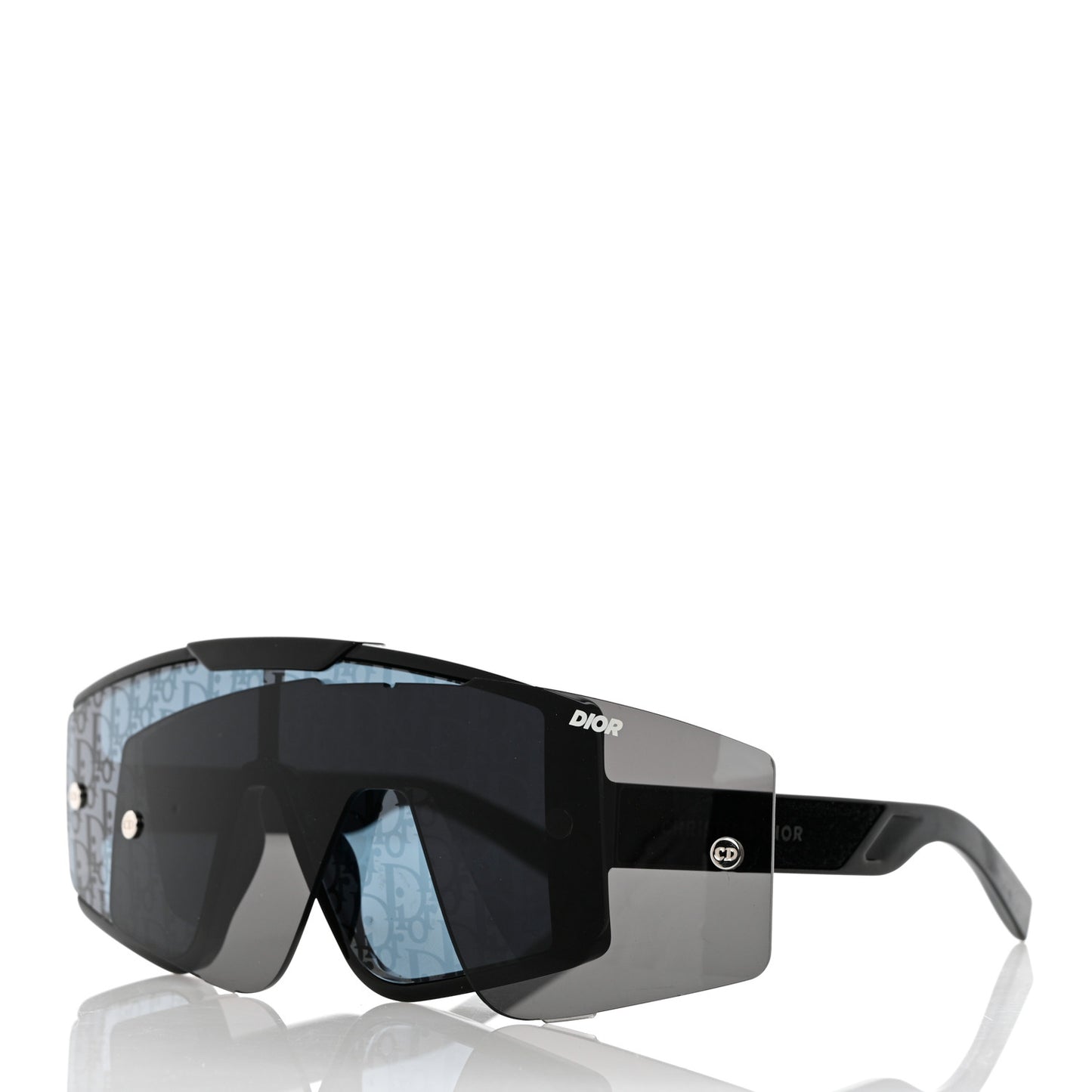 Acetate Diorxtrem MU Oblique Mask Sunglasses Black