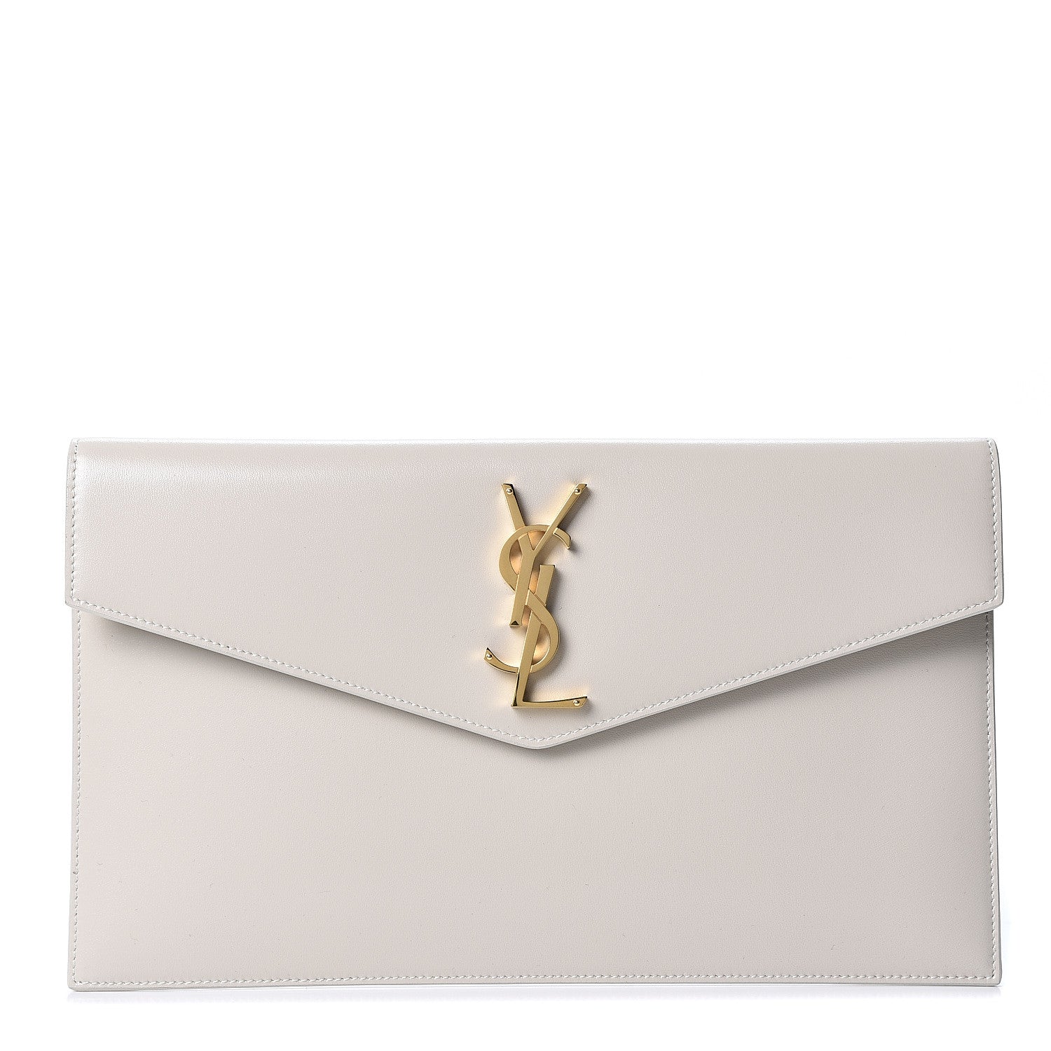 Saint Laurent Grain De Poudre Uptown Pouch Blanc Vintage 1 of 9
