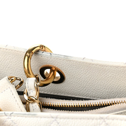 Chanel Caviar Quilted Grand Shopping Tote GST White 13 of 21