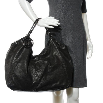 Chanel Distressed Caviar XL Coco Cabas Black 2 of 8