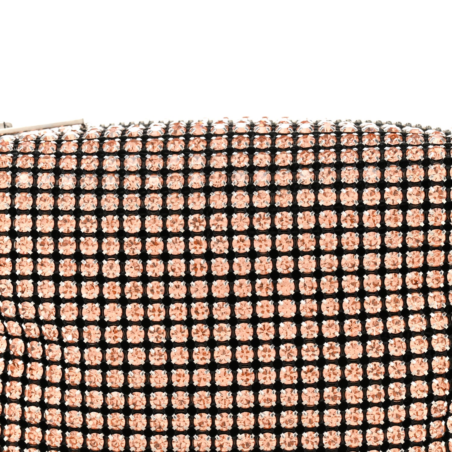 Alexander Wang Mesh Crystal Rhinestone Mini Heiress Pouch Faded