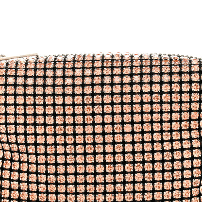 Alexander Wang Mesh Crystal Rhinestone Mini Heiress Pouch Faded Neon Orange 7 of 10