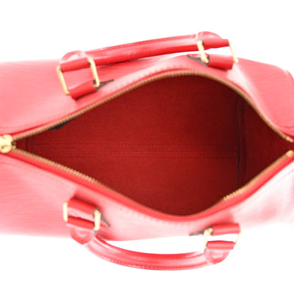 Louis Vuitton Epi Speedy 25 Castillan Red 5 of 14