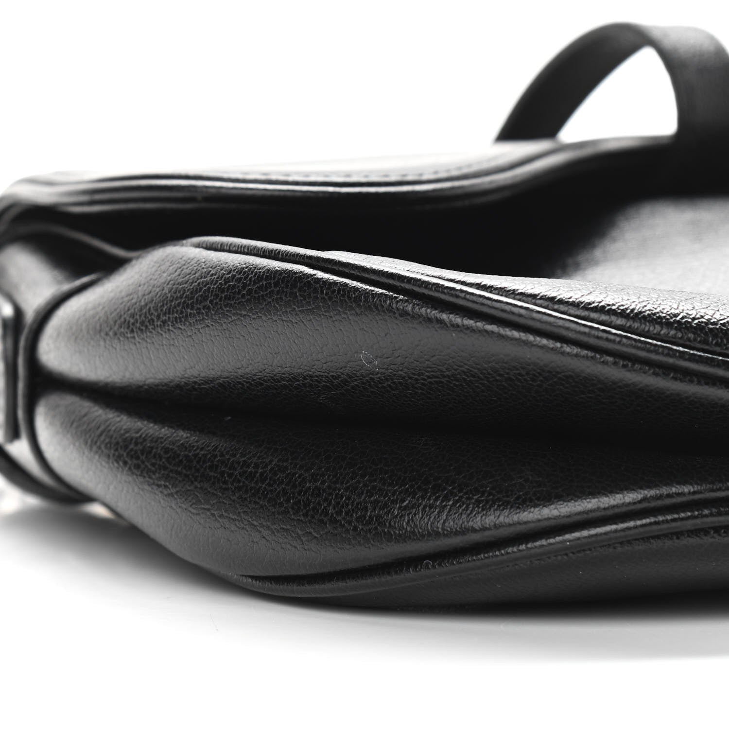 Christian Dior Calfskin Saddle Bag Black 9 of 10