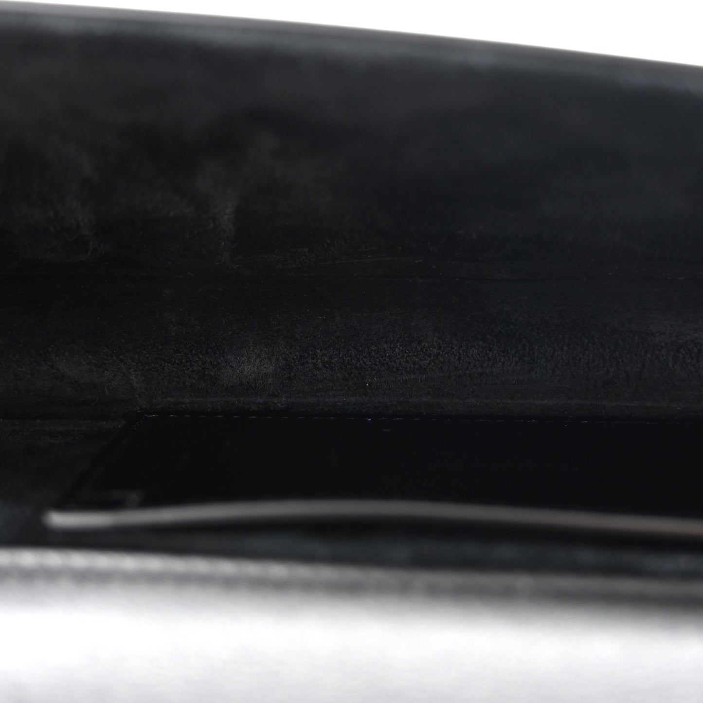 Patent Calfskin Clutch Black