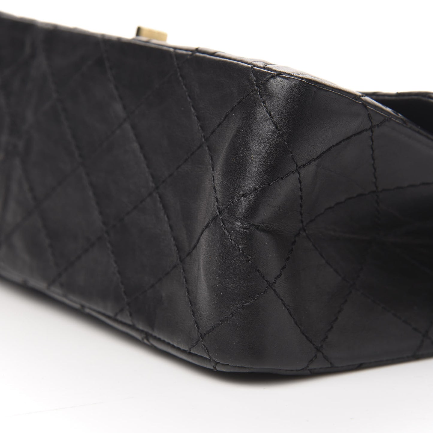 Aged Calfskin Quilted 2.55 Reissue 266 Flap Black