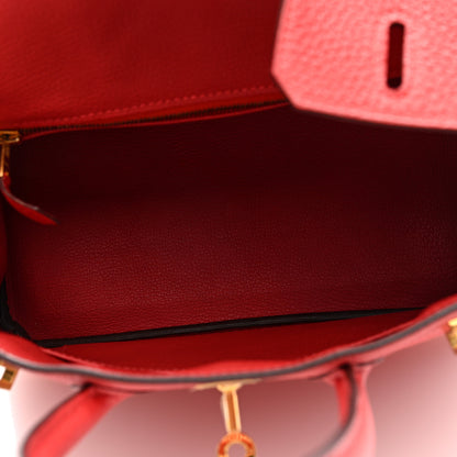 Hermes Togo Birkin 25 Rouge Pivoine 5 of 10
