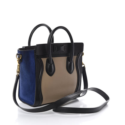 Celine Bullhide Calfskin Nubuck Nano Tri-Color Luggage Light Taupe 2 of 8