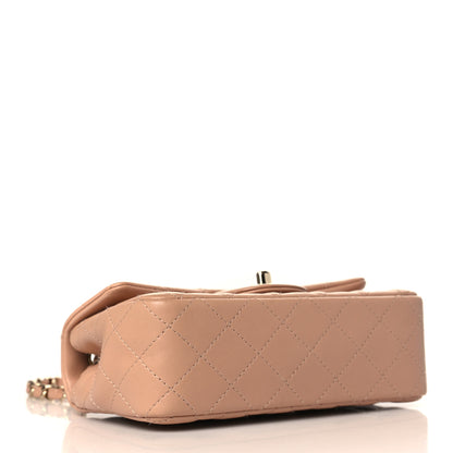 Chanel Lambskin Quilted Mini Rectangular Flap Beige 4 of 9