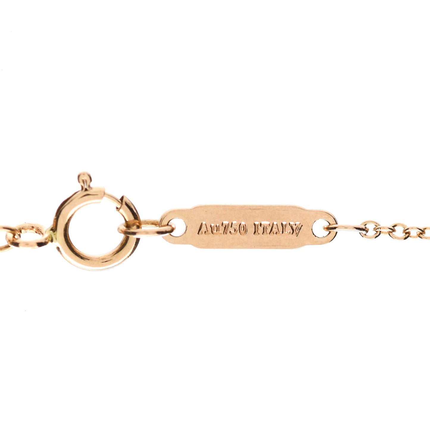 18K Rose Gold Diamond T Circle Pendant Necklace