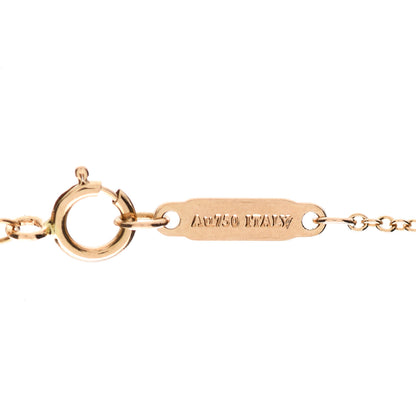 Tiffany 18K Rose Gold Diamond T Circle Pendant Necklace 4 of 5