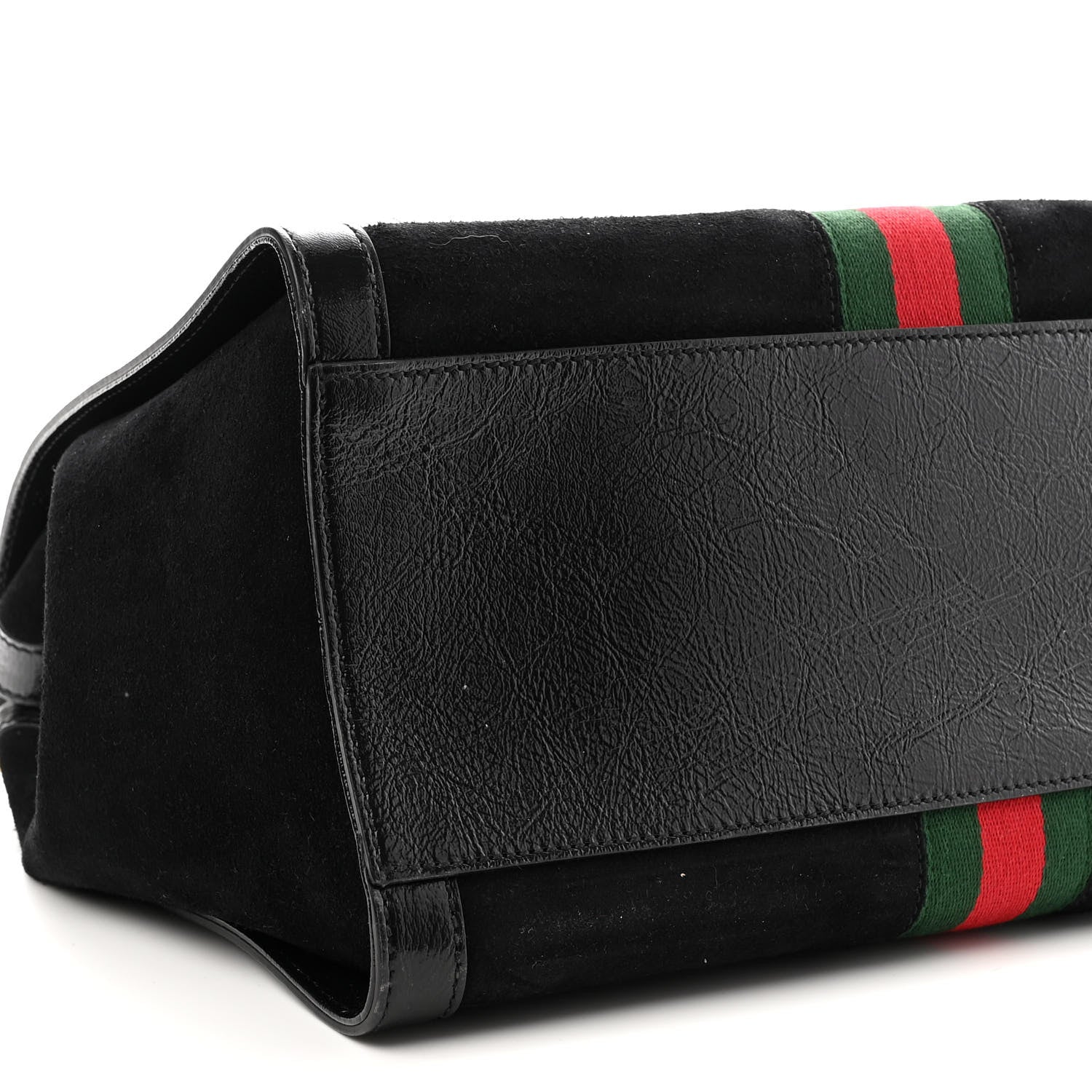 Gucci Suede Patent GG Web Medium Ophidia Tote Bag Black 8 of 11