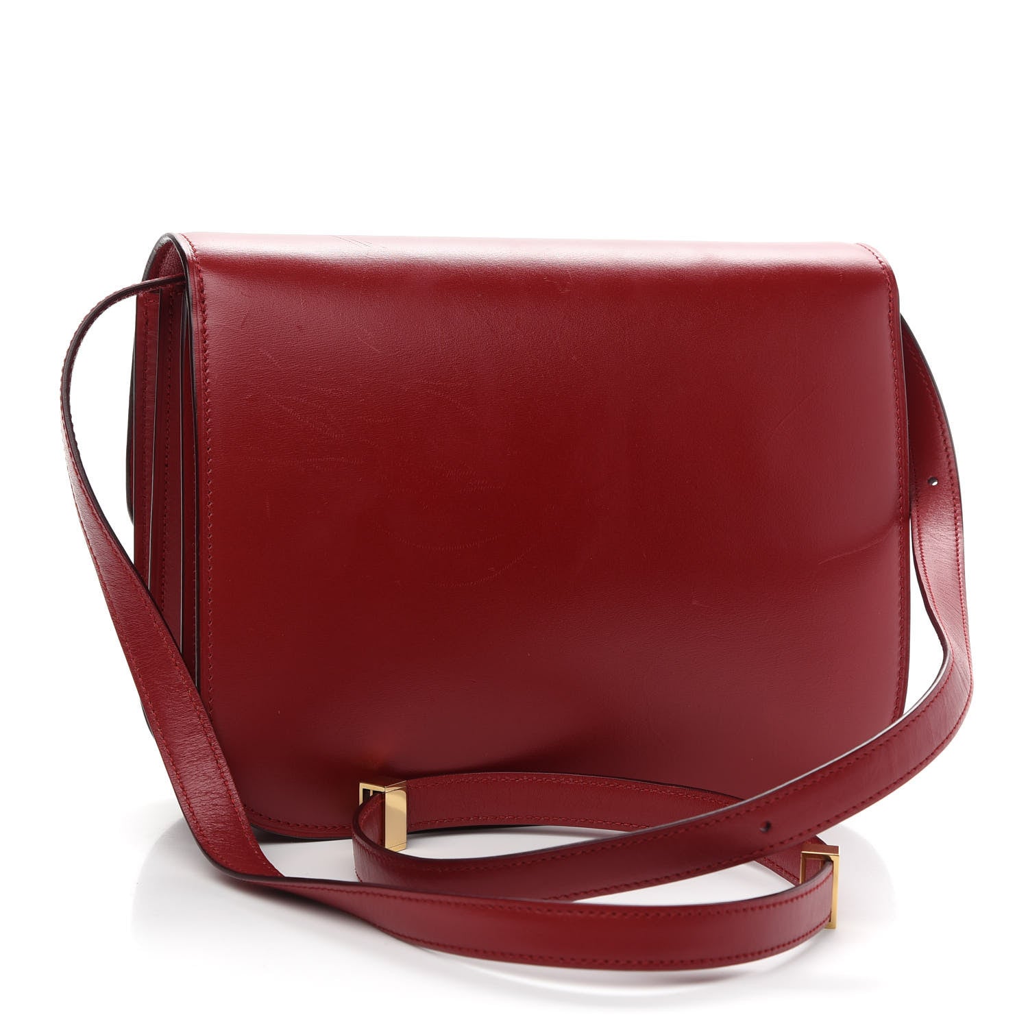 Celine Box Calfskin Medium Classic Box Flap Bag Red 3 of 12