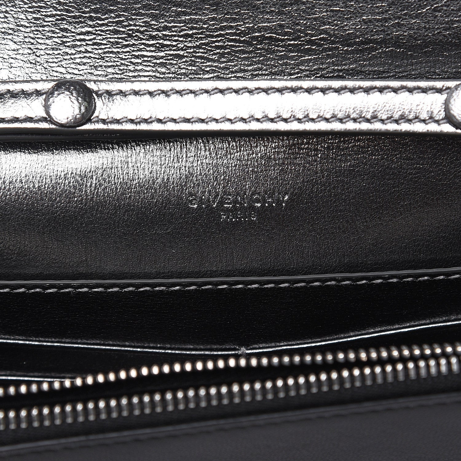 Givenchy Lambskin Emblem Chain Wallet Black 7 of 11
