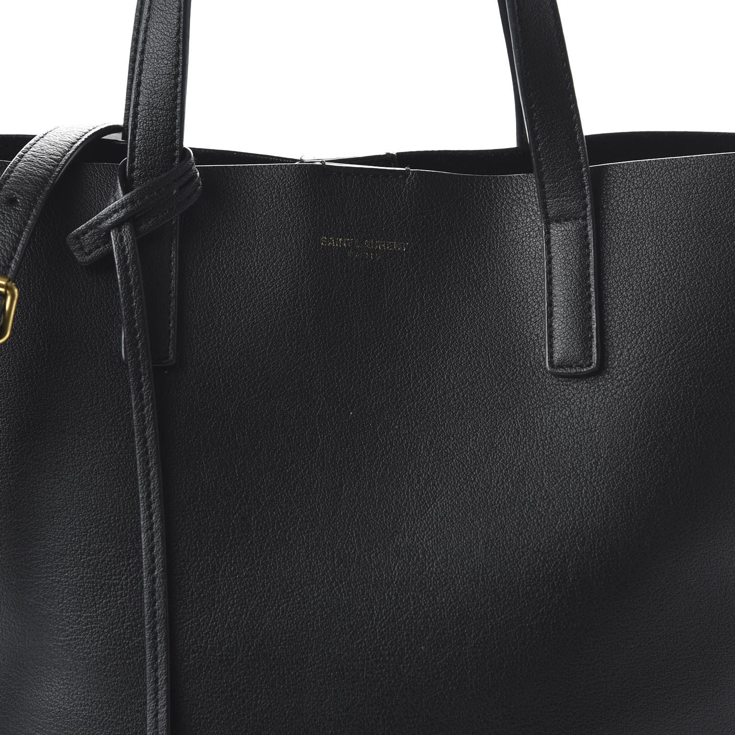 Saint Laurent Calfskin Toy Shopping Tote Black 9 of 9
