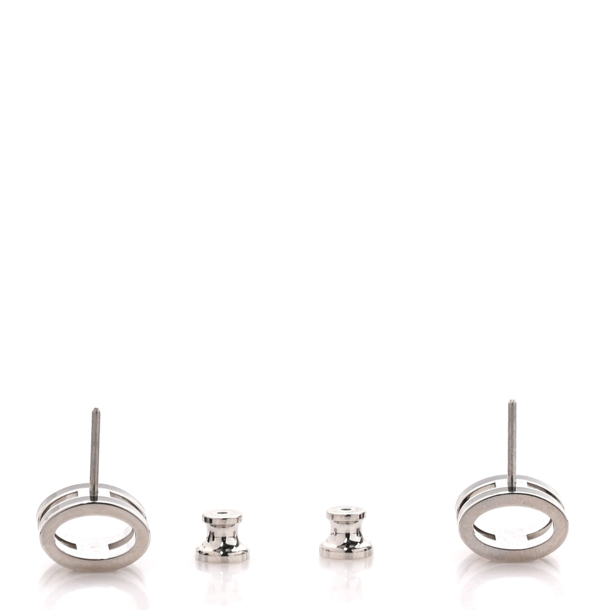 Palladium Lacquered Pop H Earrings Black