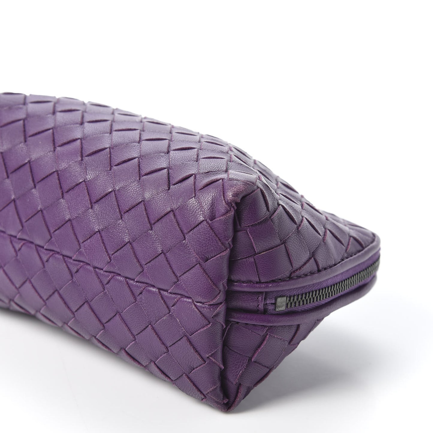 Nappa Intrecciato Cosmetic Case Plum
