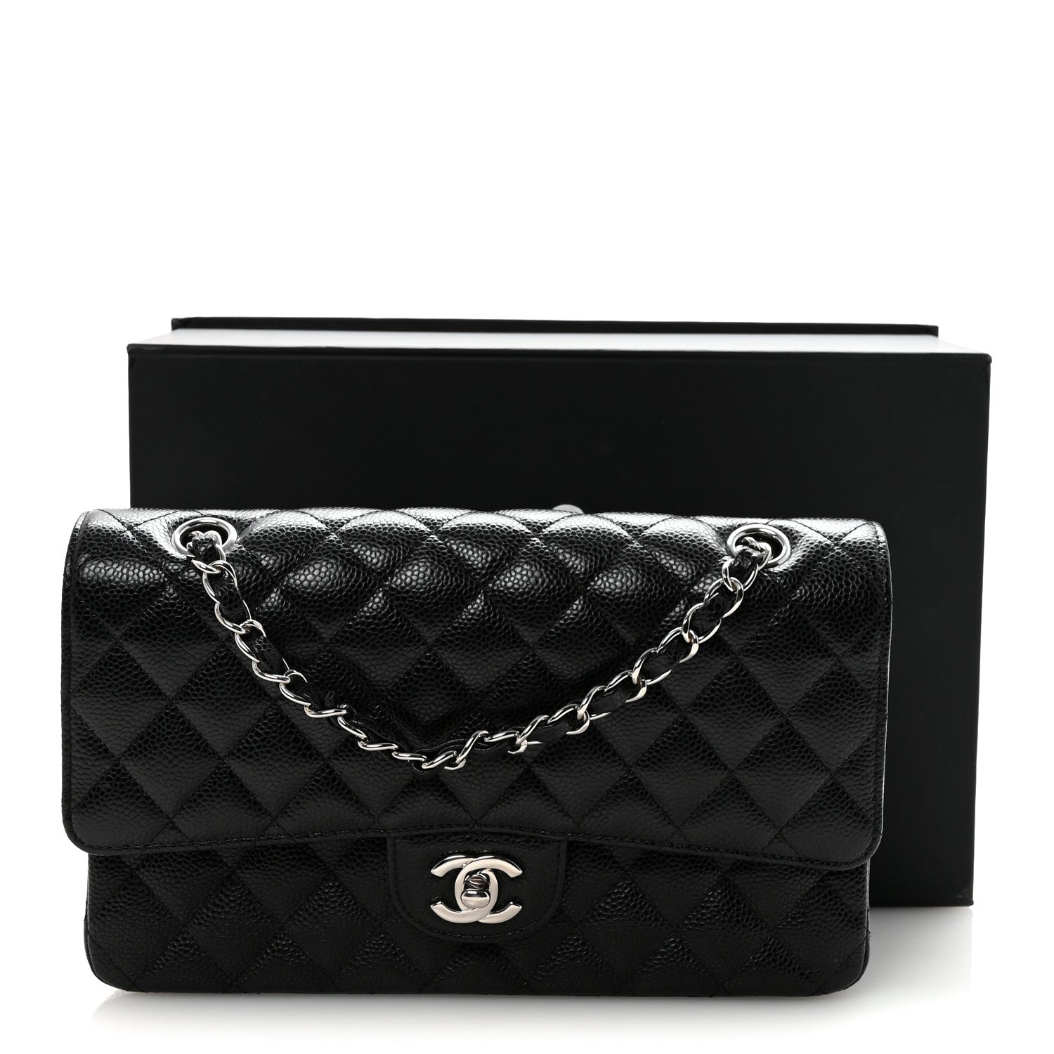 Chanel Caviar Quilted Medium Double Flap Black 11 of 11