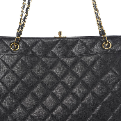Chanel Caviar Quilted Frame Shoulder Bag Black 9 of 9