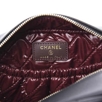Chanel Caviar Quilted Curvy Pouch Cosmetic Case Black 5 of 8