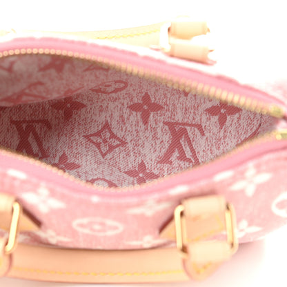 Louis Vuitton Monogram Jacquard Denim Nano Speedy Bandouliere Pink 5 of 8