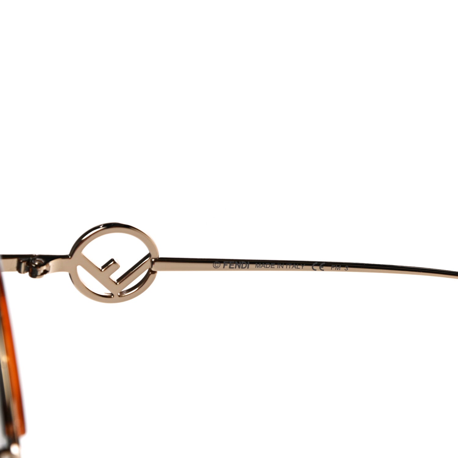 Fendi Metal Acetate F is Fendi FF Cat Eye Sunglasses FF 0290/S Gold 5 of 6
