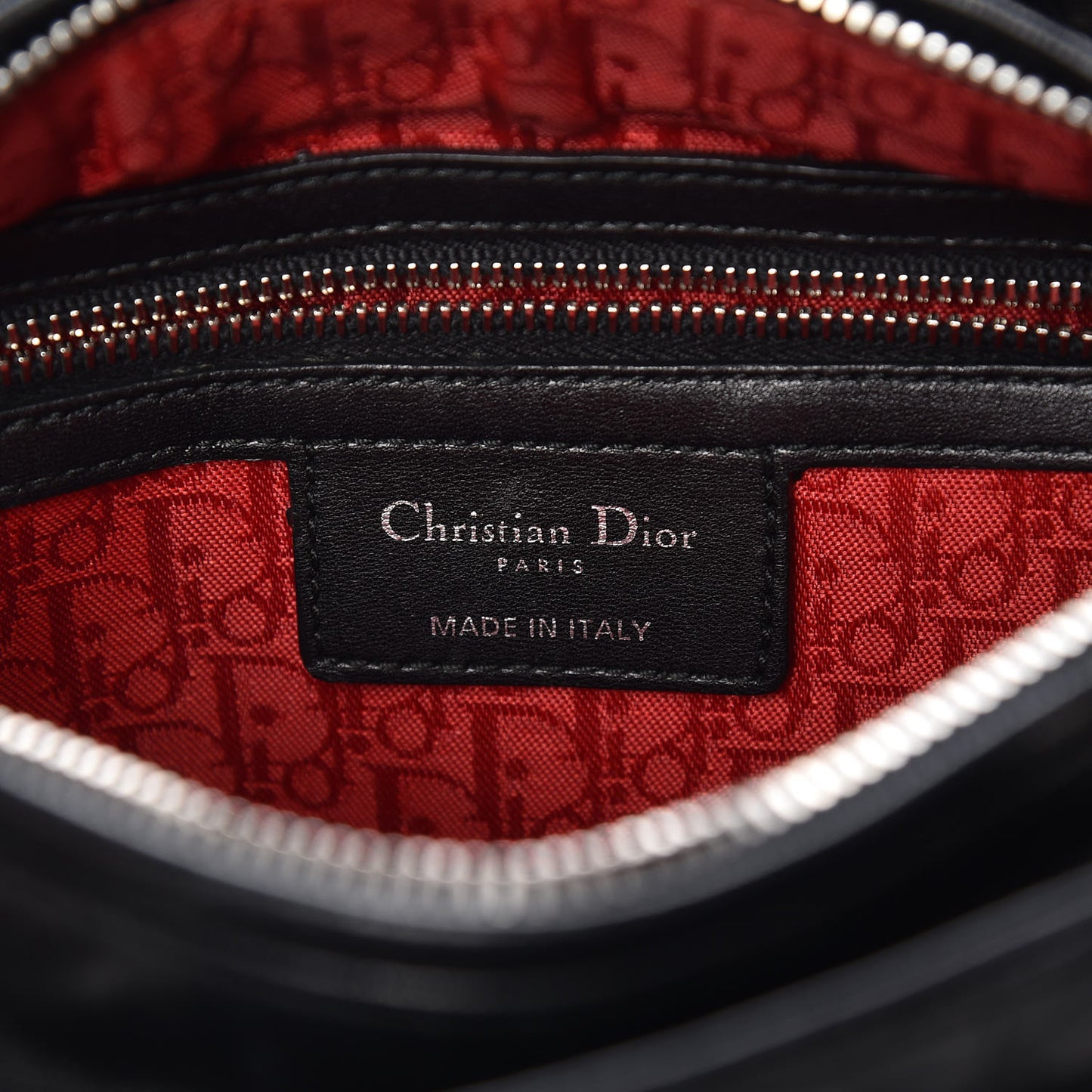 Lambskin Cannage Medium Lady Dior Black