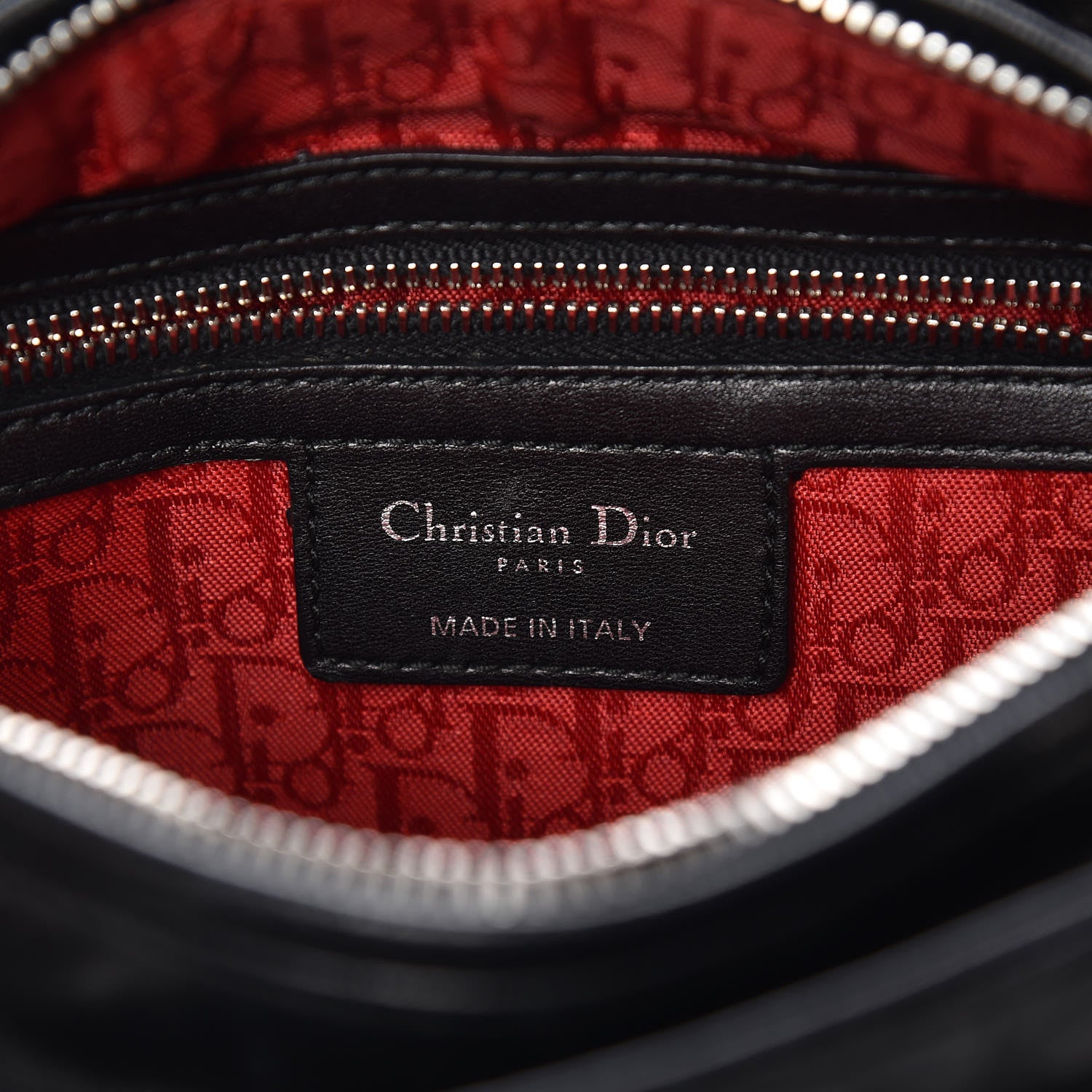 Christian Dior Lambskin Cannage Medium Lady Dior Black 6 of 12