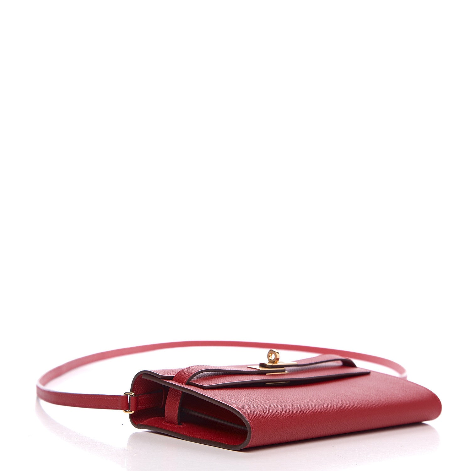 Hermes Epsom Kelly Wallet To Go Rouge Casaque 3 of 10