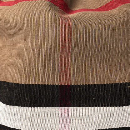 Burberry Canvas Mega Check Medium Ashby Hobo Saddle Brown 9 of 11