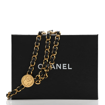 Chanel Lambskin Chain CC Medallion Belt Black Gold 7 of 7