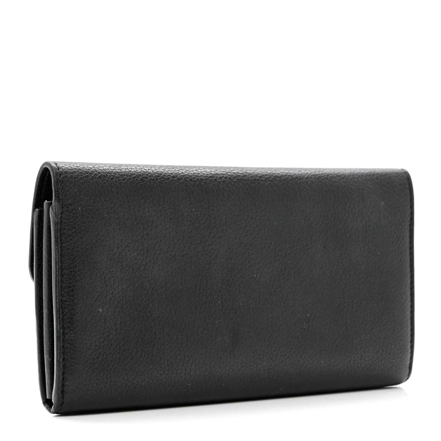 Louis Vuitton Calfskin Lockme Wallet Black 3 of 12