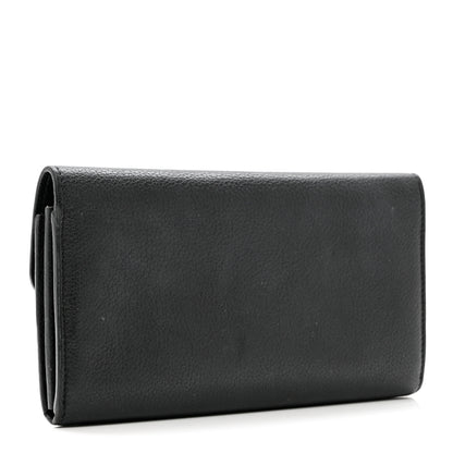 Louis Vuitton Calfskin Lockme Wallet Black 3 of 12