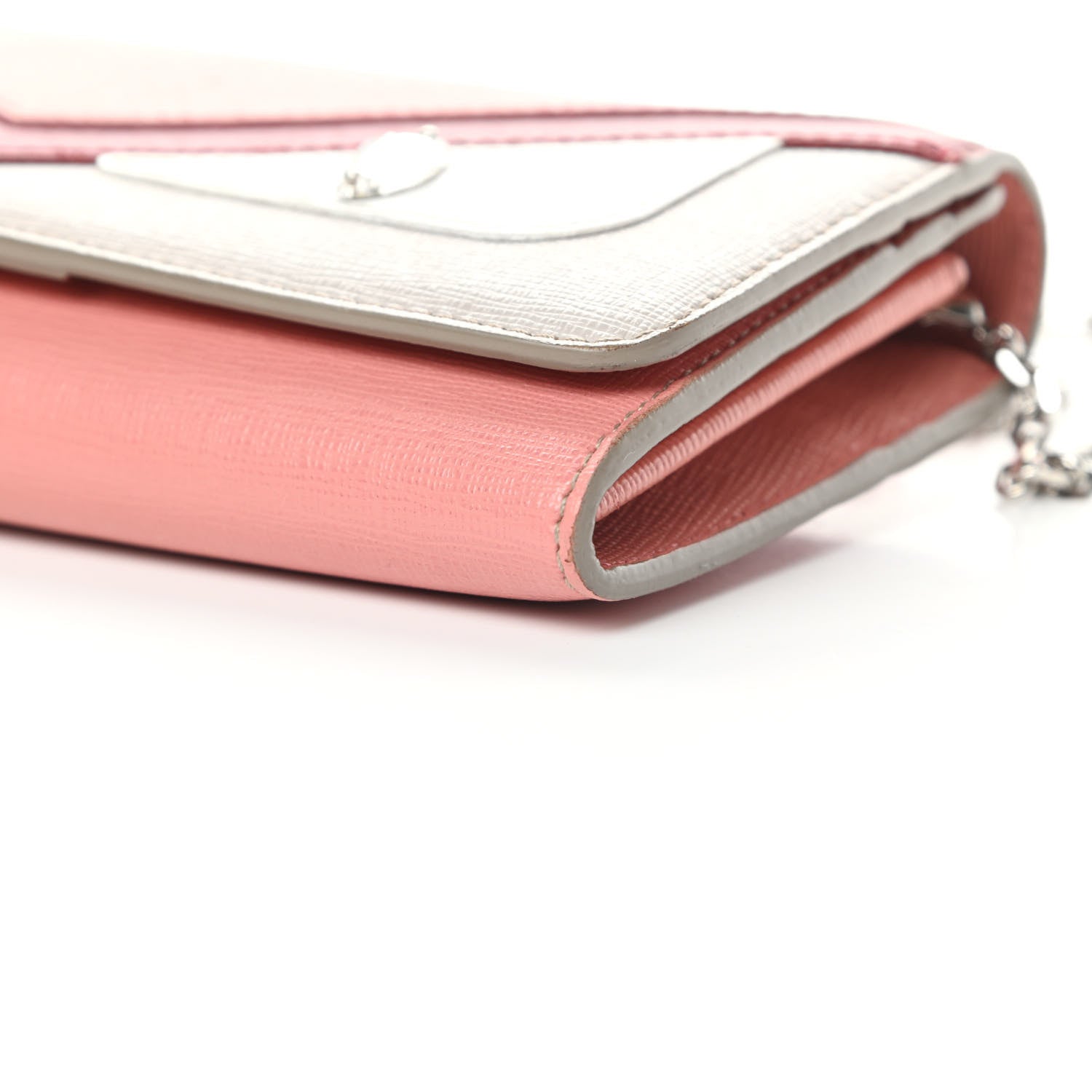 Fendi Vitello Elite Crystal Eye Monster Continental Wallet on Chain Grigio Polvere Ribes Multicolor 10 of 13