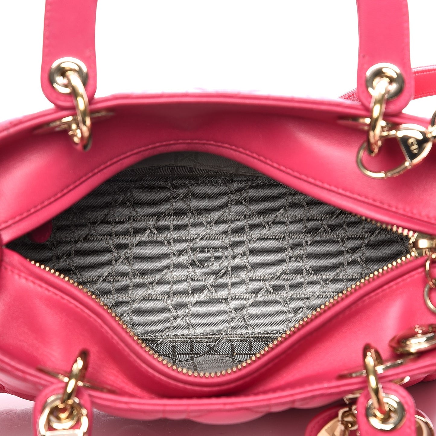 Lambskin Cannage Medium Lady Dior Pink
