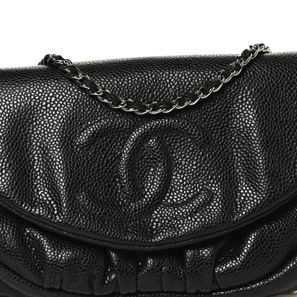 Chanel Caviar Half Moon Wallet On Chain WOC Black 9 of 13