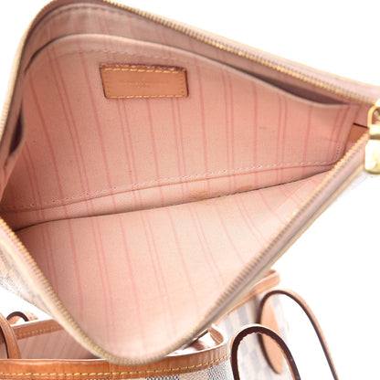 Louis Vuitton Damier Azur Neo Neverfull MM Rose Ballerine 7 of 20