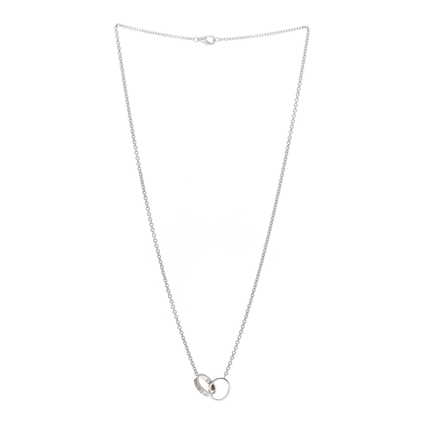 18K White Gold Interlocking LOVE Necklace
