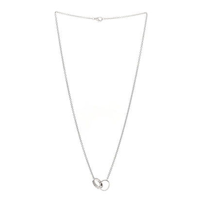 Cartier 18K White Gold Interlocking LOVE Necklace 3 of 5
