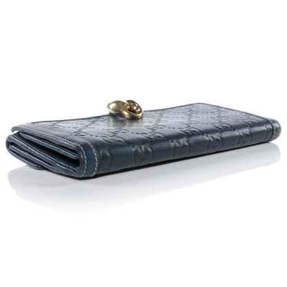 Gucci Guccissima Wave Continental Wallet Blue 4 of 9